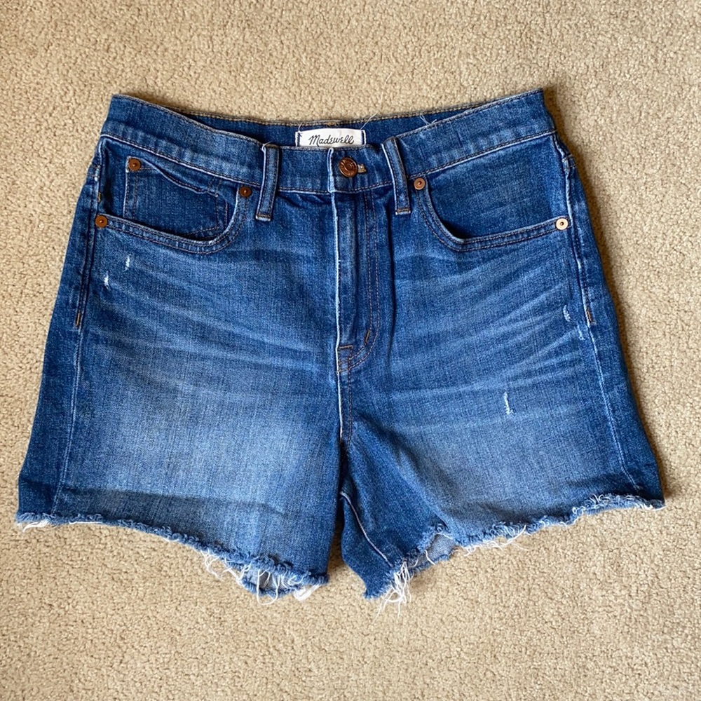 Madewell High-Rise Medium-Wash Jean Shorts Size 27